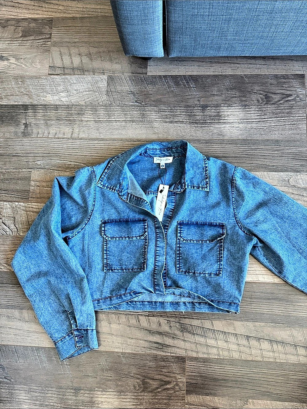 Cropped Denim Shirt NWT